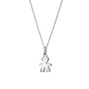 Le Bebé Collana con bimbo in oro bianco e diamanti LBB151